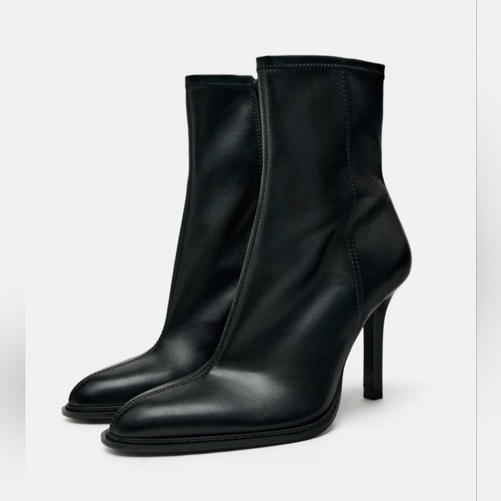 ZARA HEELED STRETCH ANKLE BOOTS
